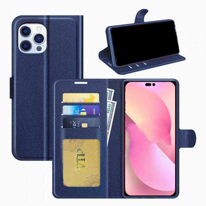 Étui portefeuille en cuir pour iPhone 16 Pro Étui portefeuille en cuir pour iPhone 16 Pro